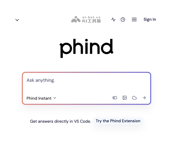 Phind website preview