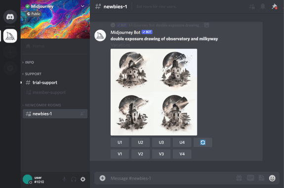 Midjourney website preview